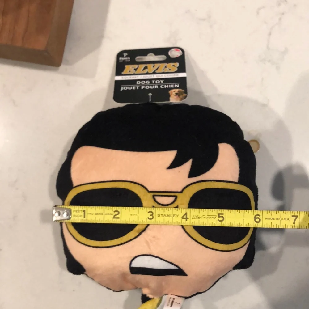 ELVIS Black and Yellow Dog Toy with Tassels